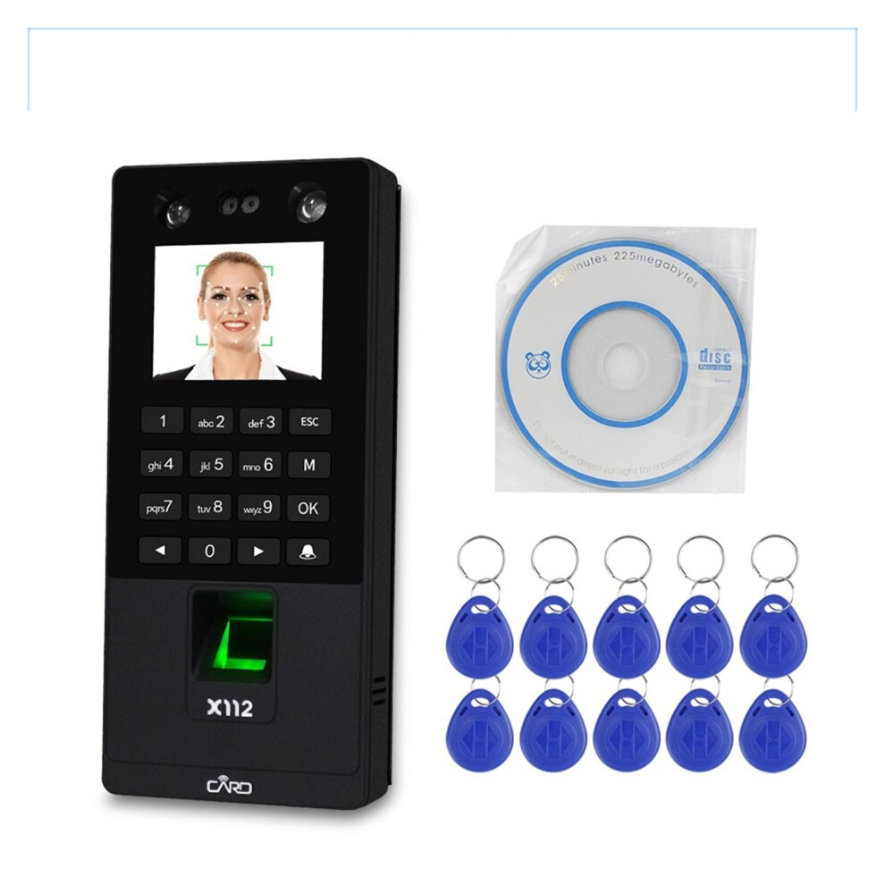 Biometric Face And Fingerprint Time Attendance System X112k With Fast Recognition And Tcp/Ip Usb For Office 9099447343154