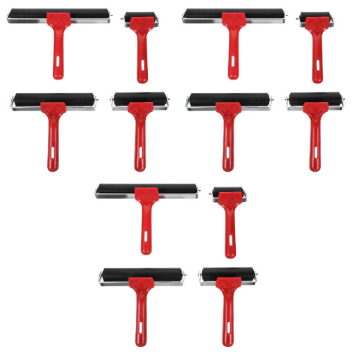 3 Count Roller Drilling Tool Brayers Printmaking Rubber For Crafts 2