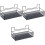 3 Count Draw Organizer Shelf Bathroom Storage Rack Non-Punching 3