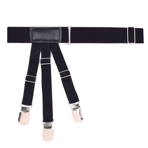 3Stk Schwarze Hemdhalter Mit Rutschfestem Clip Elastisch Und Robust