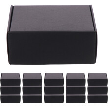 2 Pieces Boxes Mailing Carton Paper Packing Box 7.50x7.00x3.00cm Black
