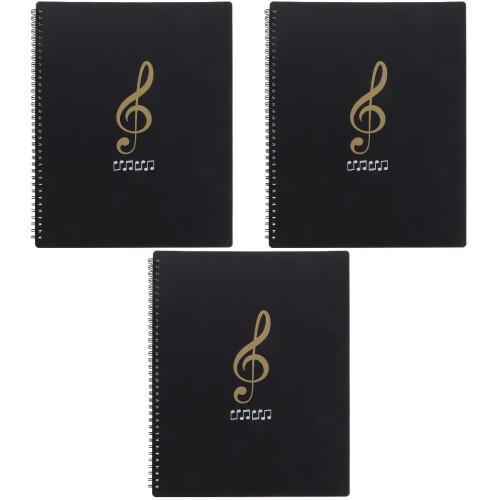 3 Pcs Binders Fireproof Music Department Folder Pp Sheet Holder 2