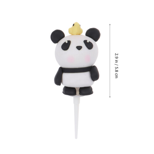 2Pcs Multi Color Cake Topper Panda Design Cupcake Decorations Picks 1