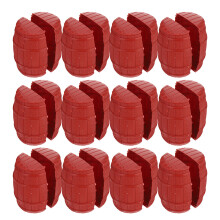 28Pcs Brown PVC Mini Pirate Barrels Model for DIY Architectural Decor