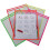 20Pcs Reusable Dry Erase Pockets Assorted Colors and Wipe 10