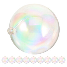 50 Pcs Clear Iridescent Shatterproof Ornament Balls for Christmas Tree