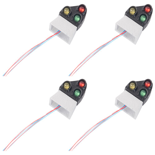16Pcs Small Silver Signal Light Model ABS for Train Layout Decor 1