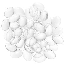 300Pcs Glass Cabochons Oval Shape Clear for Bracelets Pendants DIY