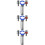 3Pcs Silver Adjustable Wall and Ceiling Mount Support Bracket for Pipe 10