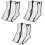 3Pcs Portable Black Boot Bags Plastic Material Zippered Shoe Organizer 5