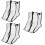 3Pcs Portable Black Boot Bags Plastic Material Zippered Shoe Organizer 9
