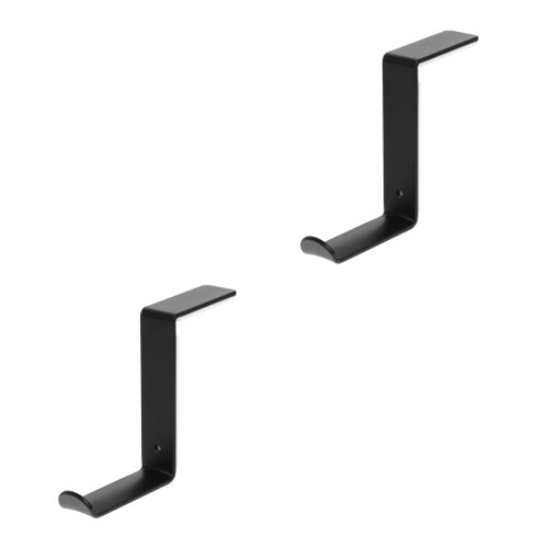 2 Pcs Headphone Hook Desk Clamp Metal Wall-Mounted 2
