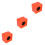 3Pcs Orange Mic Logo Stands Large Display Durable ABS Interview Tool 5
