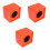 3Pcs Orange Mic Logo Stands Large Display Durable ABS Interview Tool 3