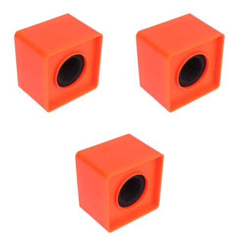 3Pcs Orange Mic Logo Stands Large Display Durable ABS Interview Tool 2