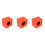 3Pcs Orange Mic Logo Stands Large Display Durable ABS Interview Tool 4