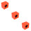 3Pcs Orange Mic Logo Stands Large Display Durable ABS Interview Tool 9