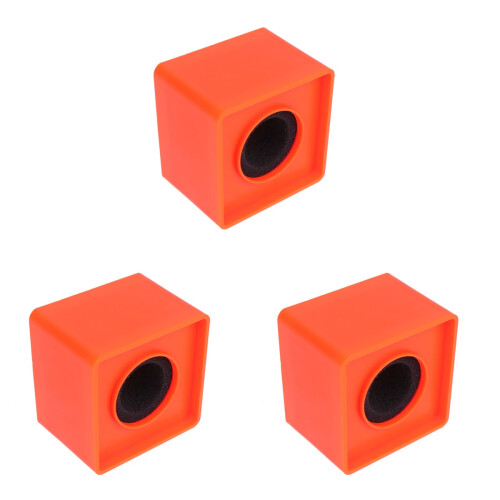 3Pcs Orange Mic Logo Stands Large Display Durable ABS Interview Tool 1
