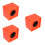 3Pcs Orange Mic Logo Stands Large Display Durable ABS Interview Tool 7