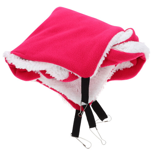 3Pcs Hanging Red Hamster Bed Warm Cotton Hideout 2