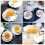 5Sets White Ceramic Handle Coffee Cup with Saucer Set 8