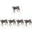 5Pcs Multi Plastic Donkey Models Realistic Farm Animal Decor Figures 6