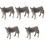 5Pcs Multi Plastic Donkey Models Realistic Farm Animal Decor Figures 4