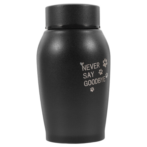 3Pcs Black Stainless Steel Pet Cremation Urn Compact Ashes Container