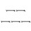 5Pcs Black Steel Sliding Wardrobe Rod Extendable Pull-Out Clothes Rail 6