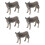 5Pcs Multi Plastic Donkey Models Realistic Farm Animal Decor Figures 8
