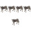 5Pcs Multi Plastic Donkey Models Realistic Farm Animal Decor Figures 5