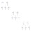 15 Pcs Accessories White Adhesive 9