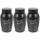 3Pcs Black Stainless Steel Pet Cremation Urn Compact Ashes Container 6