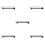 5Pcs Black Steel Sliding Wardrobe Rod Extendable Pull-Out Clothes Rail 5