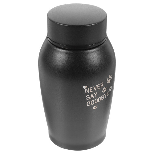 3Pcs Black Stainless Steel Pet Cremation Urn Compact Ashes Container 2