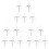 15 Pcs Accessories White Adhesive 2