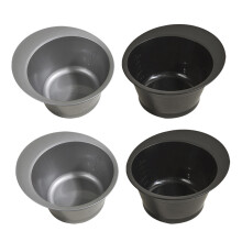 8Pcs Black Hairdressing Tool Plastic Hair Coloring Bowls