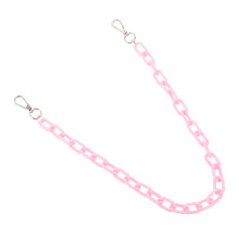 3Pcs Smooth Pink Acrylic Jeans Chain with Double Clasps for Punk Pants