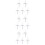 15 Pcs Accessories White Adhesive 8