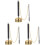 3Pièces Instrument Bouddhiste Chime Flexible Doré Pour Méditation 4