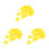 60Pcs Yellow Plastic Four- Propellers for DIY Lab Model Aircraft 8
