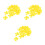 60Pcs Yellow Plastic Four- Propellers for DIY Lab Model Aircraft 6
