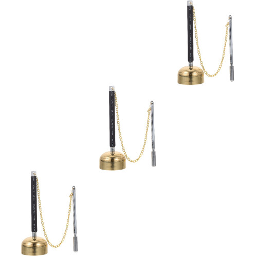 3Pièces Instrument Bouddhiste Chime Flexible Doré Pour Méditation 2