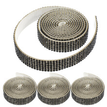 Black Rhinestone Bridal Belt Appliques for Dress Decoration