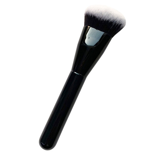 2Pcs Makeup Brush Set Black Aluminum Handle for Natural Blending