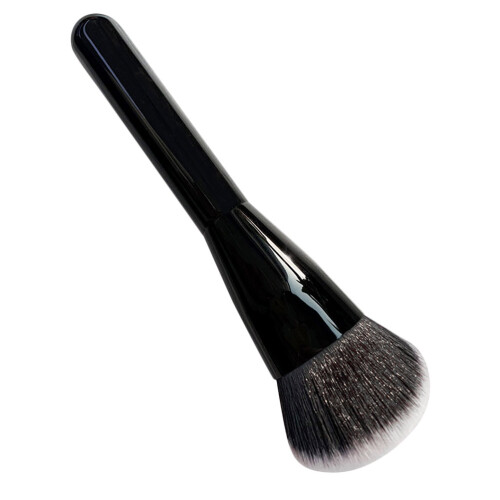 2Pcs Makeup Brush Set Black Aluminum Handle for Natural Blending 1