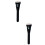 2Pcs Makeup Brush Set Black Aluminum Handle for Natural Blending 9