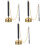 3Pièces Instrument Bouddhiste Chime Flexible Doré Pour Méditation 5