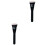 2Pcs Makeup Brush Set Black Aluminum Handle for Natural Blending 5