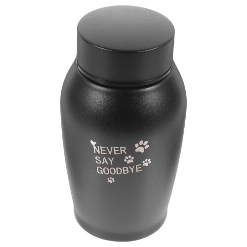 3Pcs Black Stainless Steel Pet Cremation Urn Compact Ashes Container 1